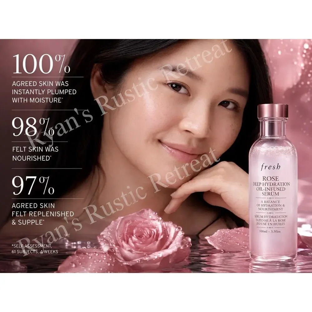 fresh - Rose Deep Hydration Oil-Infused Serum 3.3 fl oz/ 100 mL - New, No Box